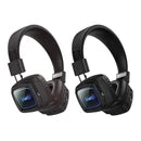 HOCO W72 Leather Bluetooth Headset with Mirror LED Light, Gen 6.0 Bluetooth