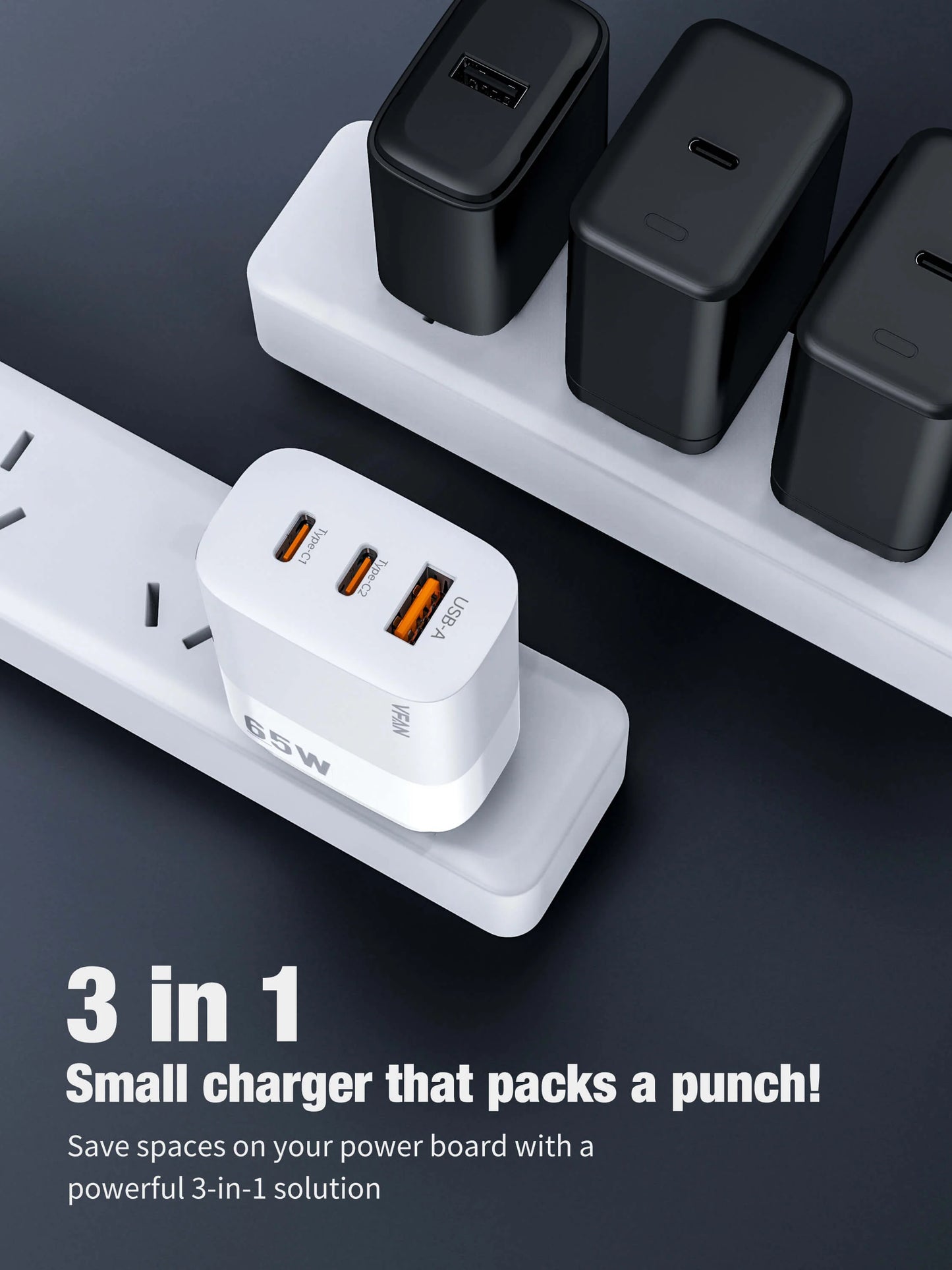 Fast Charger adapter VFAN 65Watts