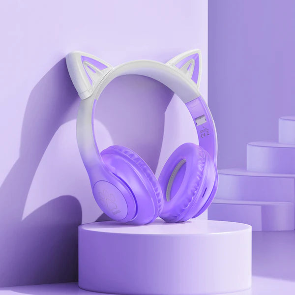 Hoco W42 Wireless Purple LED Light Bluetooth Headphone