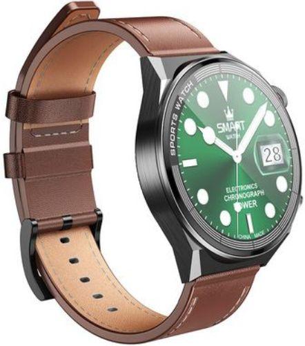 Hoco Y11 SmartWatch Brown Metal Brown Leather