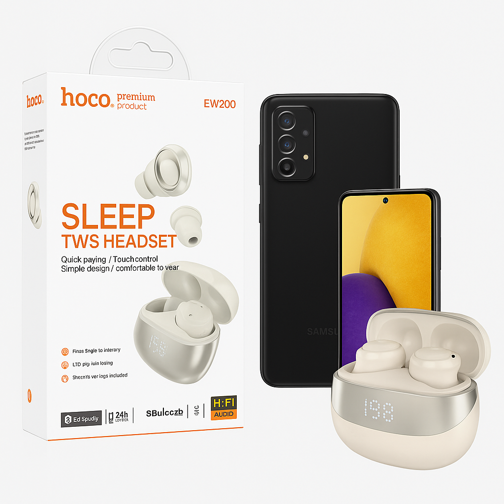 Samsung Galaxy A72 8GB+ 256GB, Dual SIM + Hoco Sleep TWS Headset – Brand New
