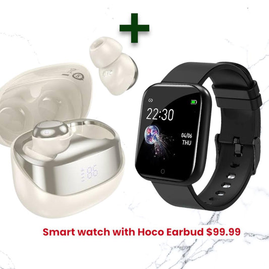 Combo Deal - Borofone Smart Watch BD10 + Hoco TWS Headset EW200