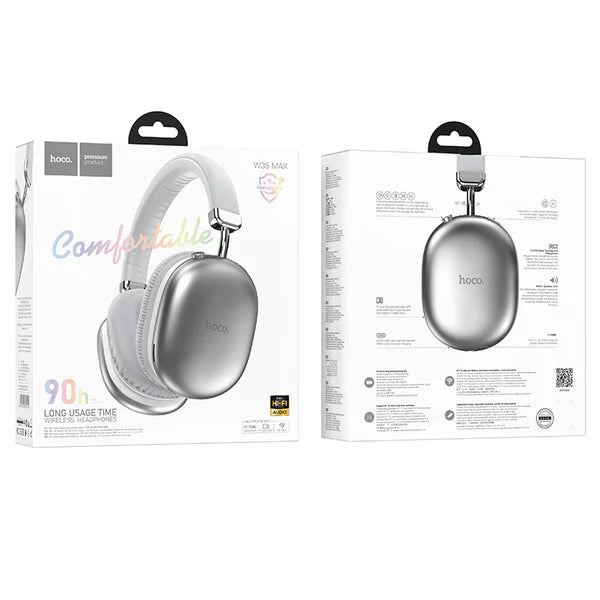 Hoco W35 MAX Wireless Stereo Headphone (Brand New) Silver