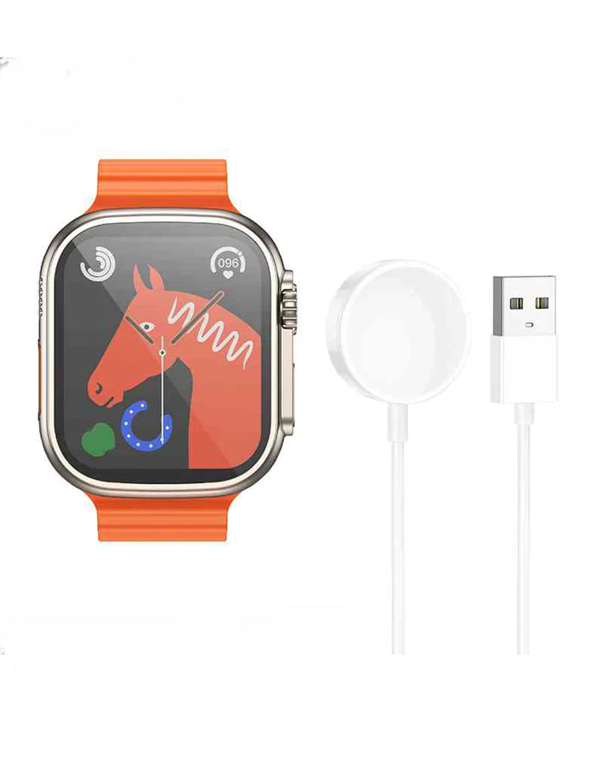 Hoco Y12 SmartWatch Orange Aluminum Orange Silicone
