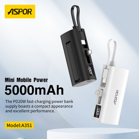 Power Bank Mini 5000 mAh (A351) White