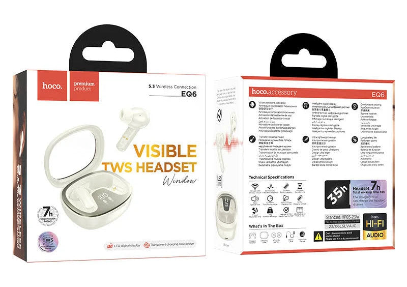 Hoco Wireless TWS Earbud EQ6 White