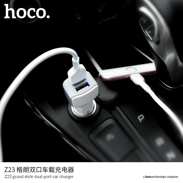 Brand New Usb Car Charger 2 Port Hoco