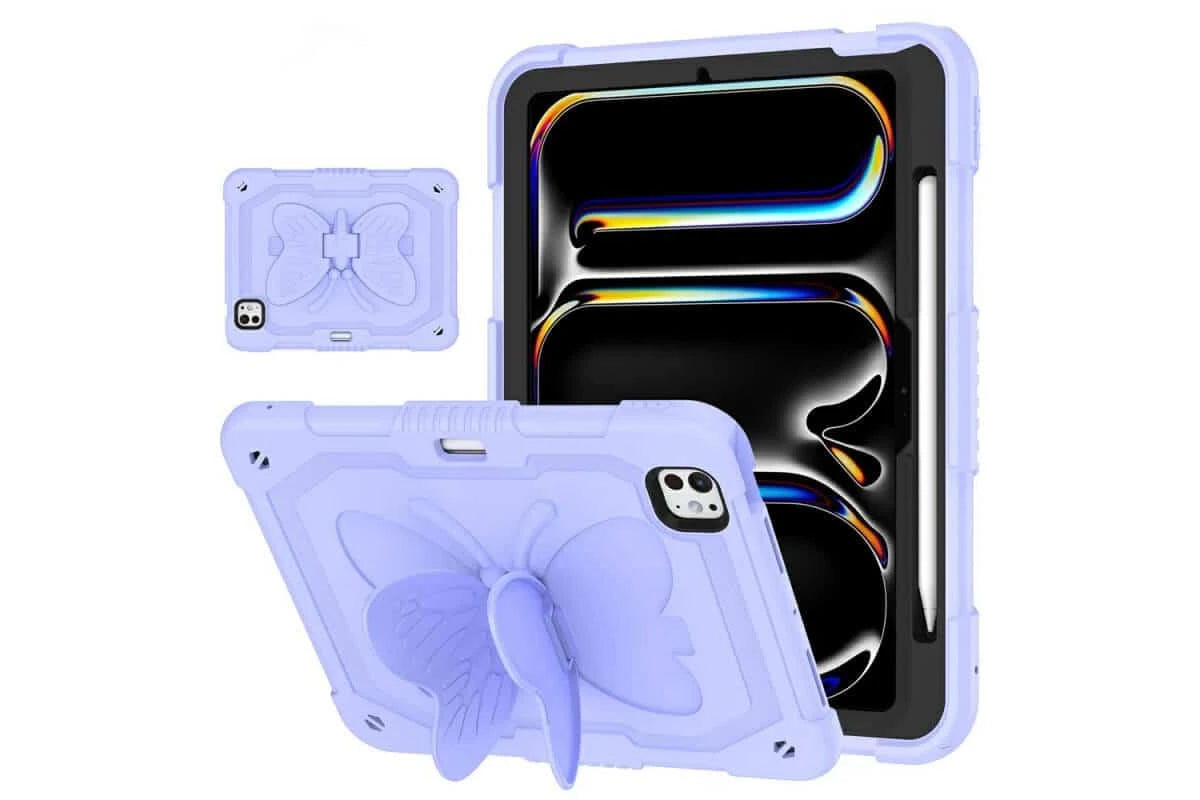Butterfly Apple iPad Case for iPad Pro 11, iPad Air 4, Air 5 Purple 10.9 inch