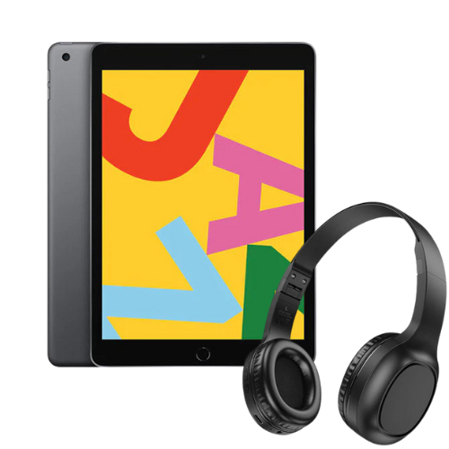 iPad 7 32GB Wi-Fi & Cellular Space Grey Excellent With Headphones