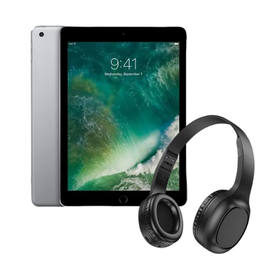 iPad 6 32GB Wi-Fi & Cellular Space Grey Excellent With Headphones