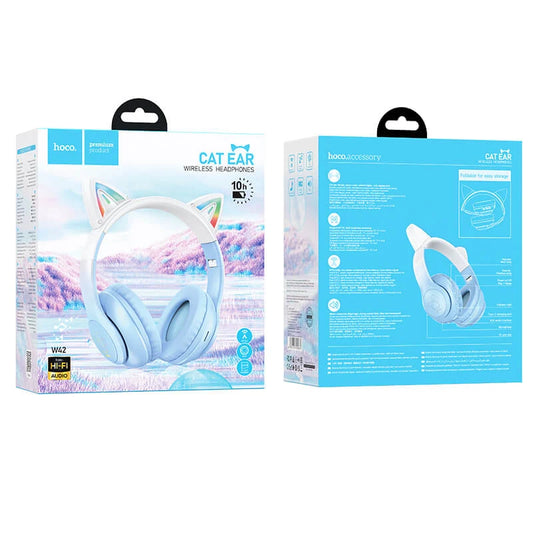 Hoco W42 Wireless Blue LED Light Bluetooth Headphone