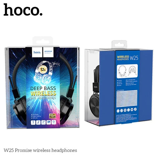 Hoco W25 Deep Bass Wireless Headphone - Black