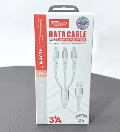 Fast Charging cable 3 in 1 (3A)