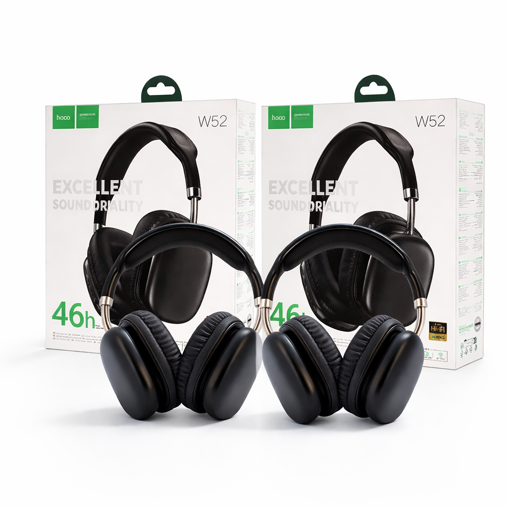 Hoco Premium Bluetooth Headset Combo Deal (Brand New) W52 Black
