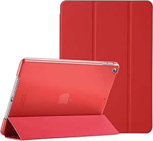 Apple iPad 7, iPad 8, iPad 9, Air 3 Leather Folio Case Red 10.2 inch