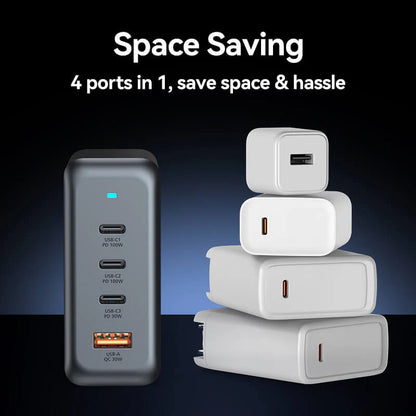 Fast Charger adapter  VFAN 100Watts 4-Ports Smart Ultra-Pawerful