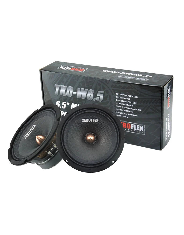 Zeroflex Speakers TKO-W6.5 6.5'' Car Midbass Drivers 100Rms