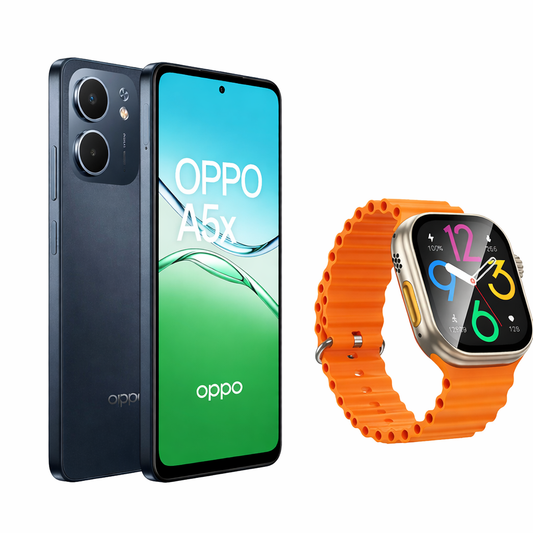Brand New OPPO A5X 4G (128GB, Midnight Blue) Bundle with Borofone Smart Watch