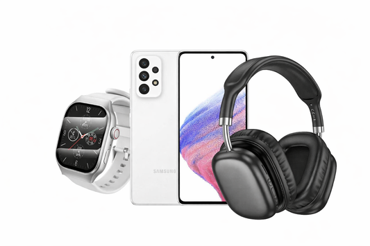Samsung A53 5G Bundle – Hoco Smartwatch & Hoco W52 Bluetooth Headphones (Brand New))