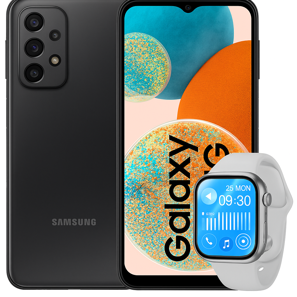 Samsung Galaxy A23 5G 128GB +Hoco Y23 Smart Watch (Combo Deal)