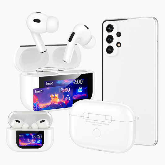 Samsung Galaxy A53 5G 128GB White + Hoco EW79 ANC Earbuds – Brand New