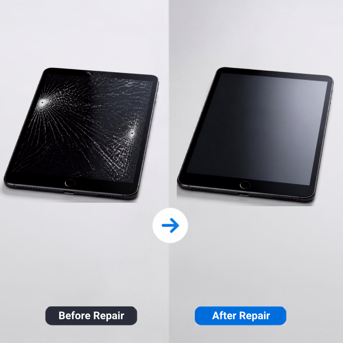 Damaged phone before repair