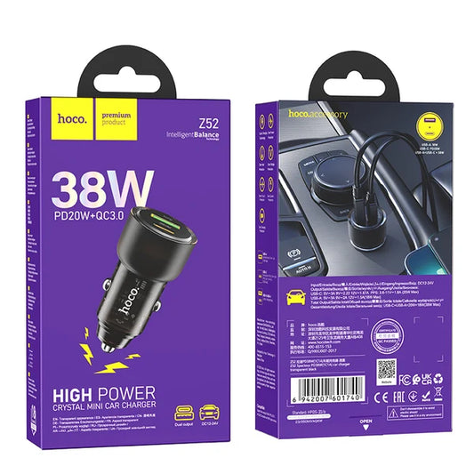 Hoco Mini car charger 38W Z52