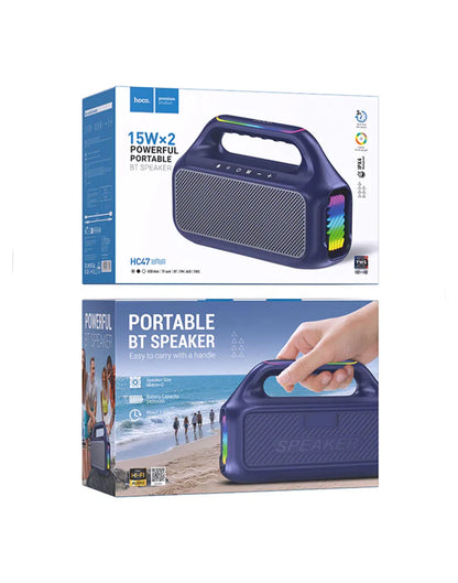 Hoco 30W Powerful Bluetooth Speaker With LED RGB Light (HC47) - Blue