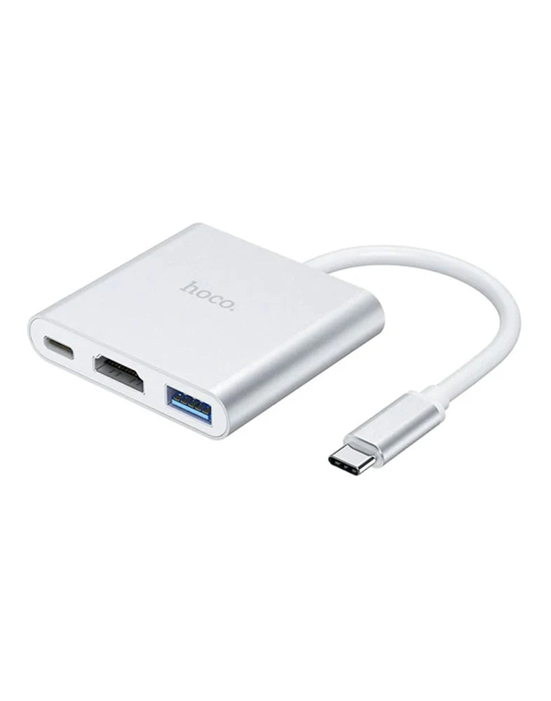 Hoco Premium  Type-C Hub to USB3.0 & HDMI And PD Adapter