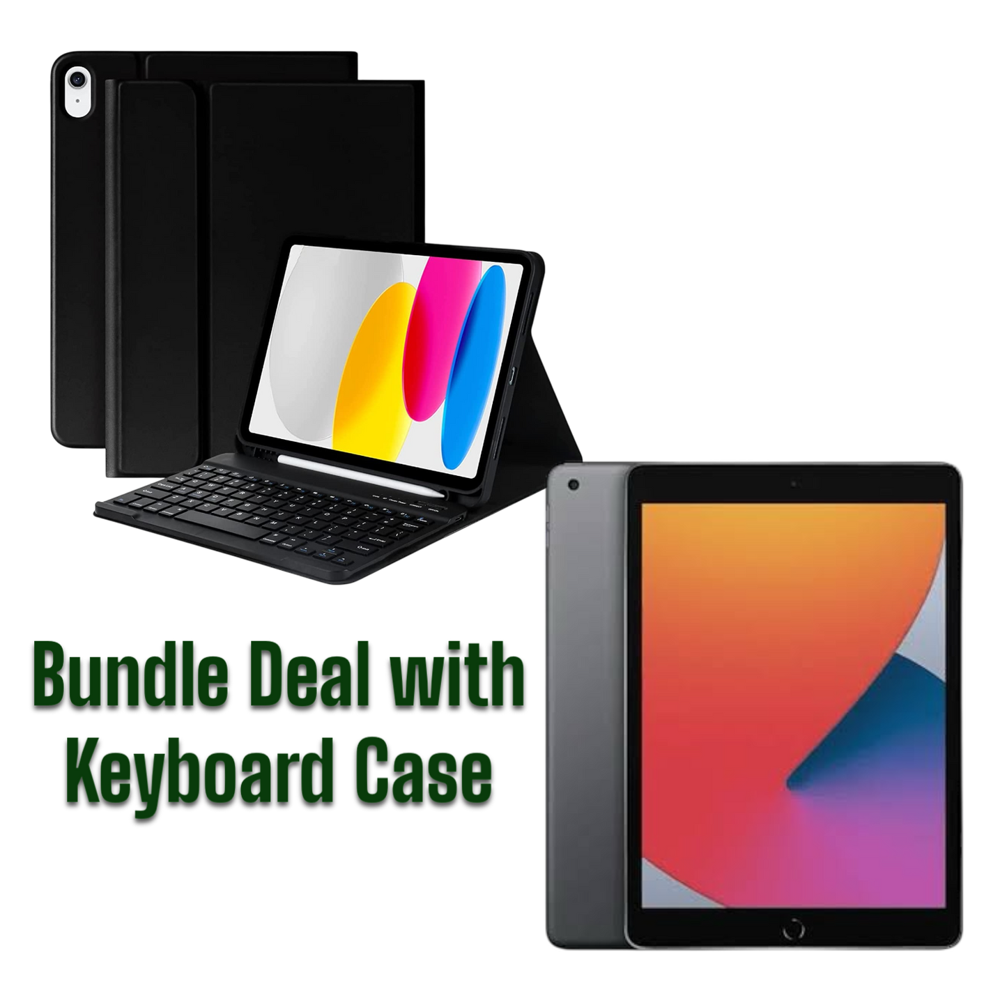 Apple iPad 9 64GB Wi-Fi  Space Grey Excellent with Brand new Keyboard Case Black  (BUNDLE DEAL )