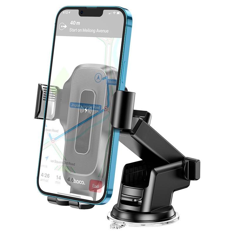 Hoco HW3 Wireless Charging Car Holder , Auto Clamp 15W Fast Charge