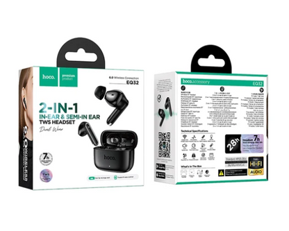 Hoco EQ27 TWS Earbuds – ANC + ENC Noise Cancellation