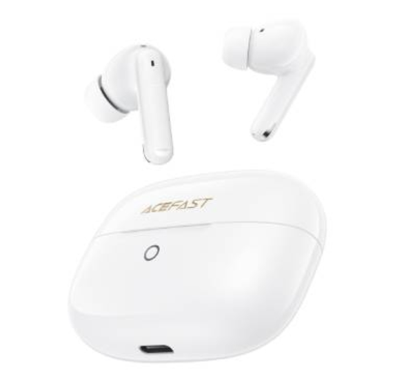 Acefast Bluetooth Earbuds Low-Latency Gaming Mode, AI Clear Calls, IPX4 Waterproofing (W7) - White