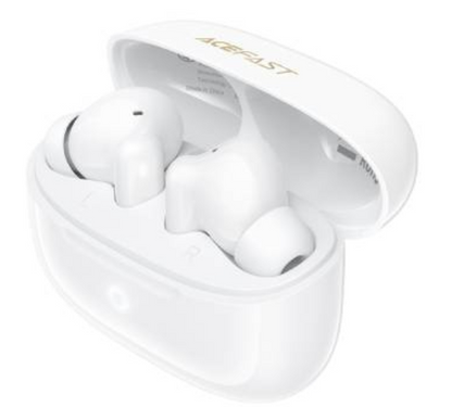 Acefast Bluetooth Earbuds Low-Latency Gaming Mode, AI Clear Calls, IPX4 Waterproofing (W7) - White