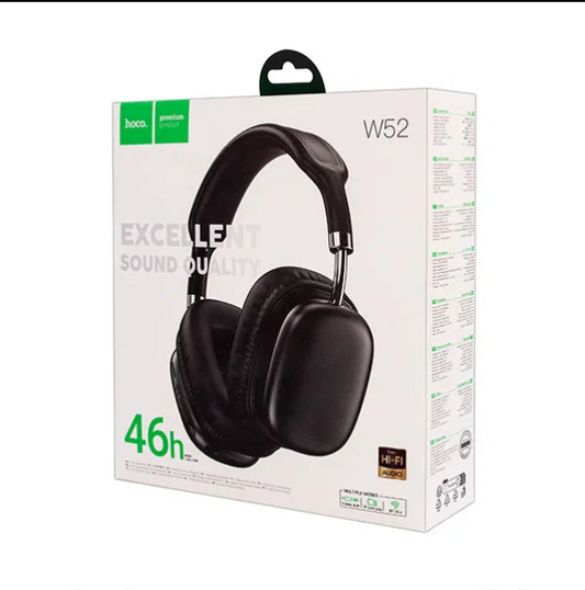 Hoco W52 Wireless Stereo Headphone – Black (Brand New)