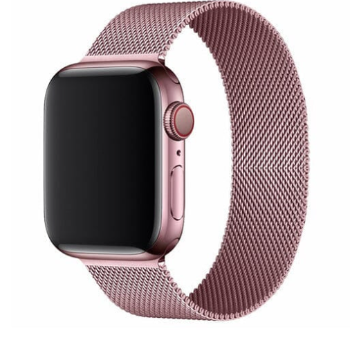 Stainless Steel Magnetic Watch Strap 42 / 44 / 45 / 49mm – Pink