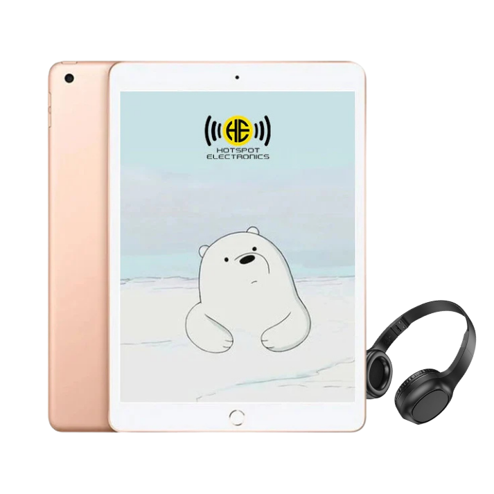iPad 6 32GB Wi-Fi & Cellular Rose Gold Excellent + Headphone