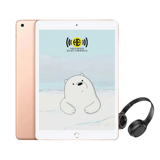 iPad 6 32GB Wi-Fi & Cellular Rose Gold Excellent + Headphone
