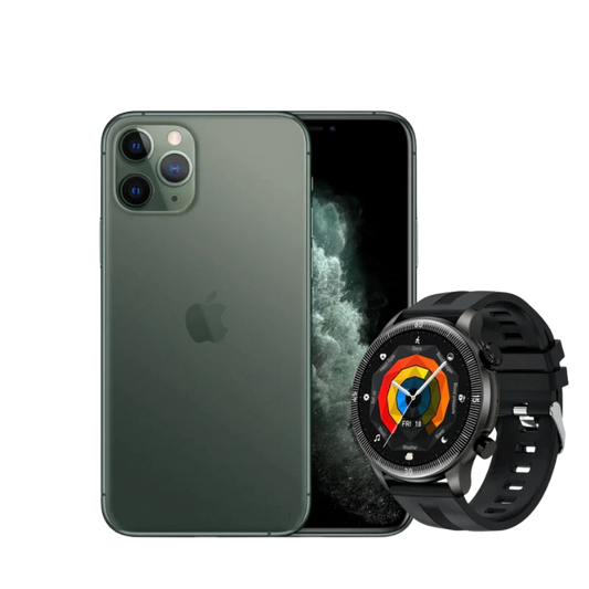 iPhone 11 Pro Max 64GB Midnight Green Excellent (BATTERY 100%) + Hoco Smart Watch