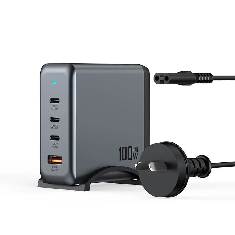 Fast Charger adapter  VFAN 100Watts 4-Ports Smart Ultra-Pawerful