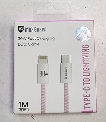 Max Guard 30W Series Type-C To Lighting Cable ML01H Pink
