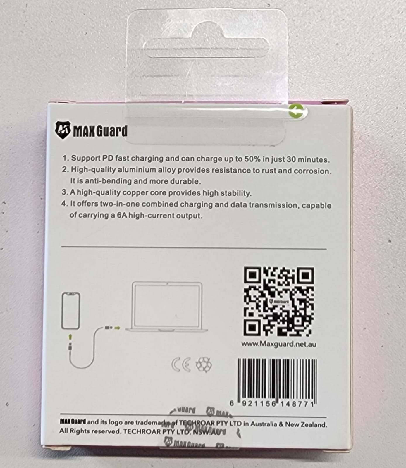 Max Guard 60W Series Type-C To Type-C Cable MC01H Pink