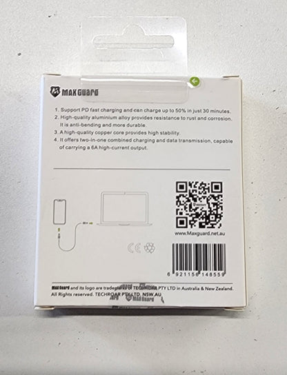 Max Guard 30W Series Type-C To Lighting Cable ML01H White