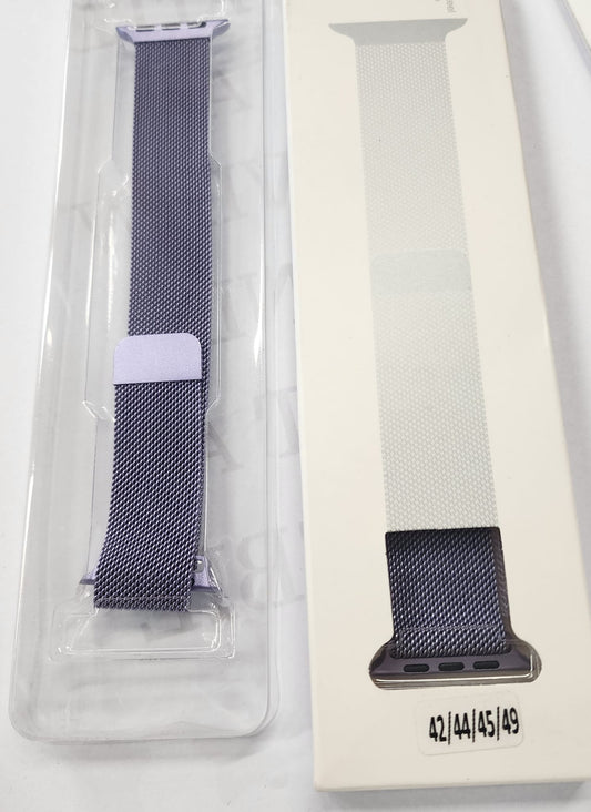 Stainless Steel Magnetic Watch Strap 42 / 44 / 45 / 49mm – Violet