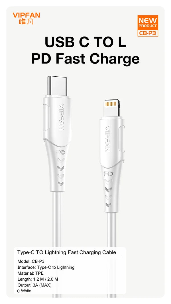Super Fast Cable & Sync USB-C to Lighting Cable