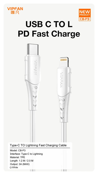 Super Fast Cable & Sync USB-C to Lighting Cable