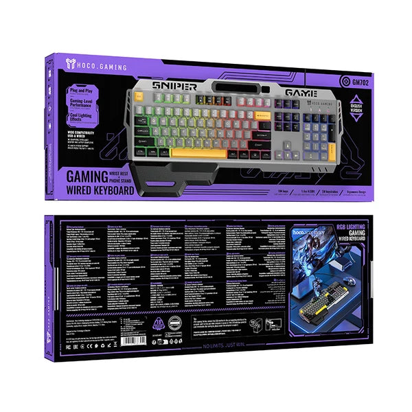 HOCO Ultimate Pro Gaming Combo GM702 keyboard+W118 Headphones+ GM52 Mouse