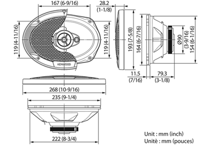 Kenwood Kfc-S6976ex Sound Stage Series 6X9 3Way Coax