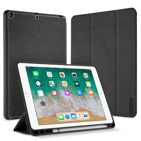 Black SmartFold Case for Apple iPad 5/6, Pro 9.7 & Air 1/2